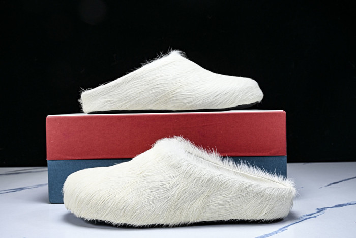 MA SLIDE WHITE FUSSBETT SABOT LOAFERS MAR-019