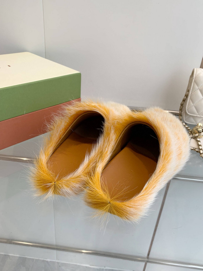 MA SLIDE WHITE FUSSBETT SABOT LOAFERS MAR-015